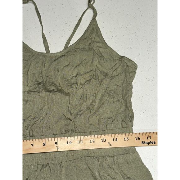 prAna Fernie Wide Leg Jumpsuit Romper Sweet Agave Large Beach Coverup NWT - Picture 13 of 14
